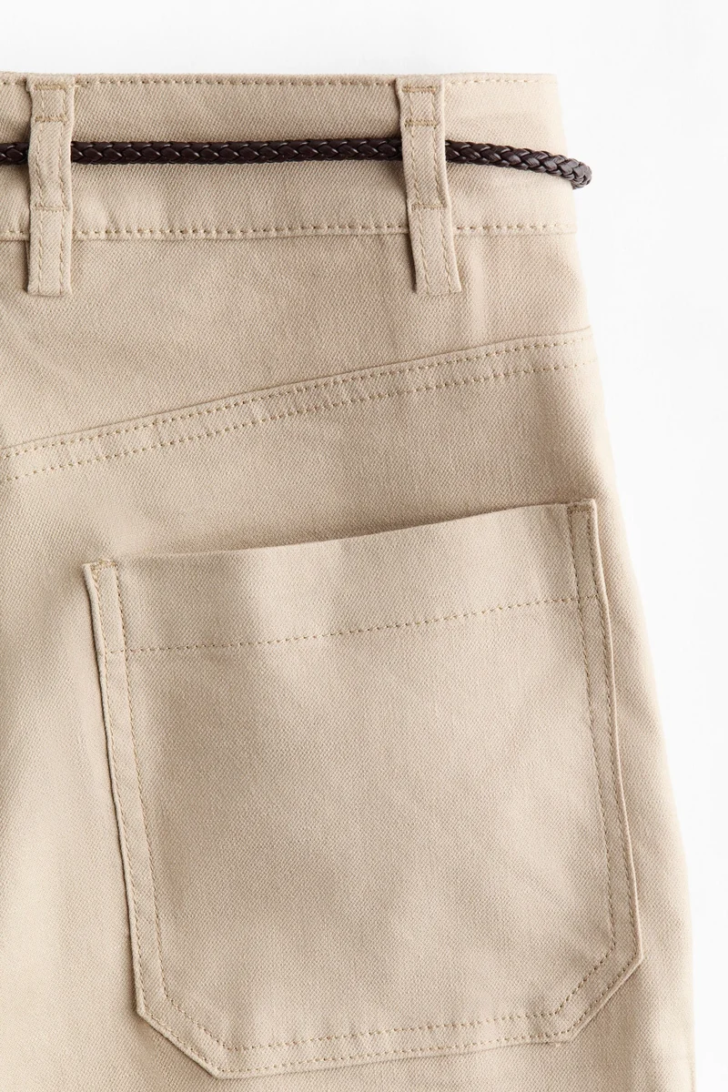 H&M Linen-blend bootcut trousers